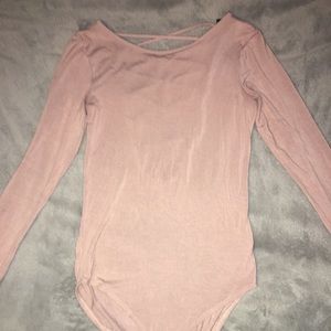 Forever 21 laced up back Mauve bodysuit